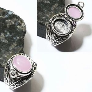 #253 Rose Chalcedony Poison ☠️ Ring 💍 Handcrafted Size 8.75 NWOT